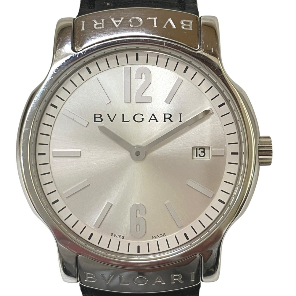 Bulgari BVLGARI Solo Tempo watch, total weight 38.1g, stainless steel, genuin...